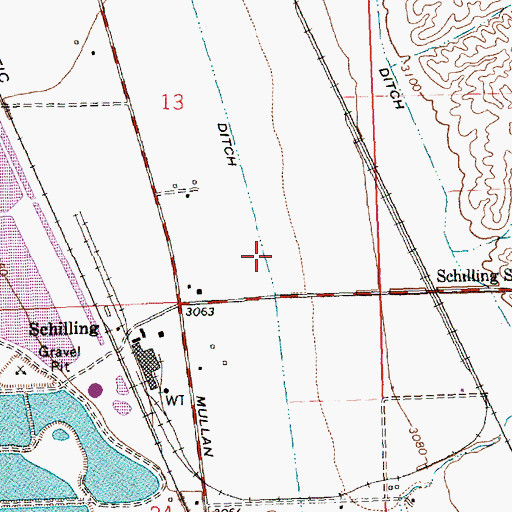 Topographic Map of 14N21W13DCDA01 Well, MT