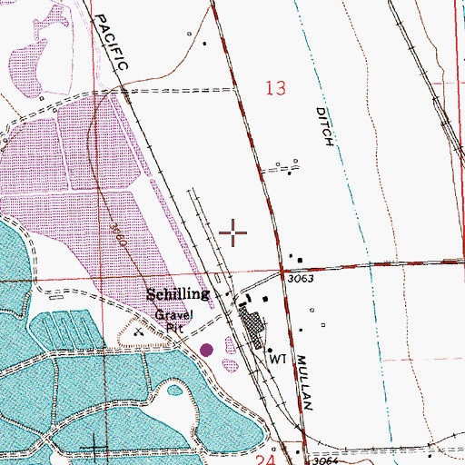 Topographic Map of 14N21W13CD__01 Well, MT
