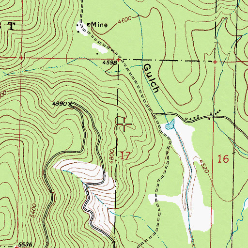 Topographic Map of 14N09W17ACBD01 Well, MT
