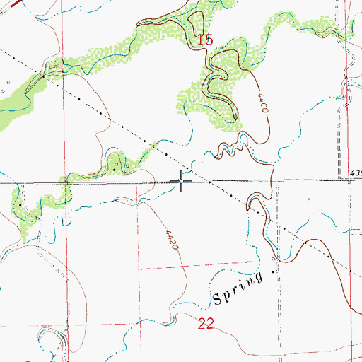 Topographic Map of 14N13E15CD__01 Spring, MT