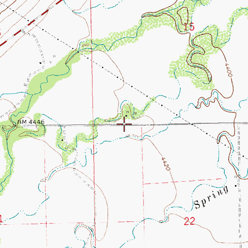 Topographic Map of 14N13E15CC__01 Well, MT