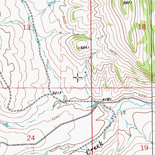 Topographic Map of 14N11E13DD__01 Spring, MT