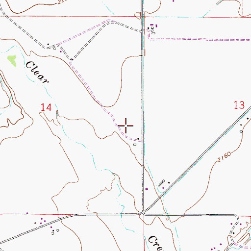 Topographic Map of 14N54E14AAA_01 Well, MT