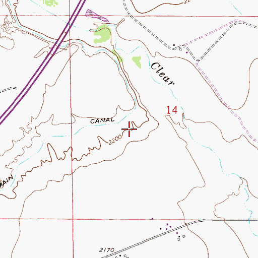 Topographic Map of 13N54E06CBD_01 Well, MT