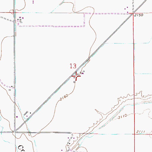 Topographic Map of 14N54E13DB__01 Well, MT