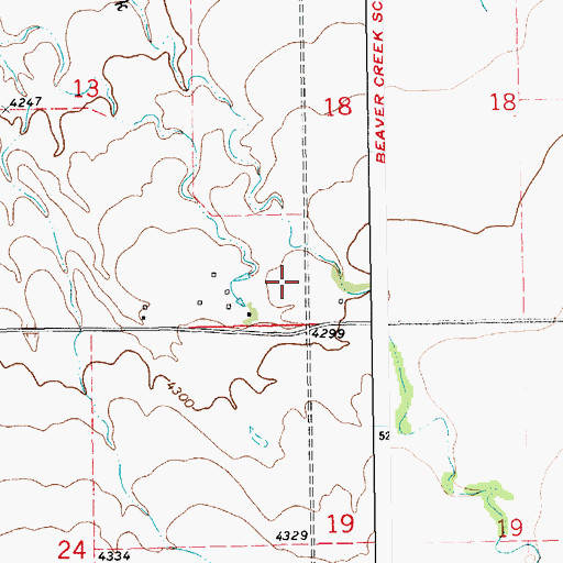 Topographic Map of 14N16E13DD__01 Well, MT