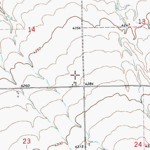 Topographic Map of 14N16E14DD__01 Well, MT