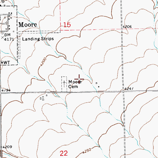 Topographic Map of 14N16E15DC__01 Well, MT
