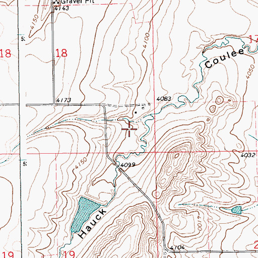 Topographic Map of 14N15E18DD__01 Well, MT