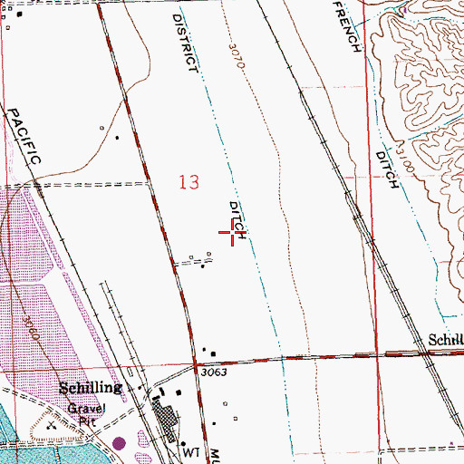 Topographic Map of 14N21W13DB__01 Well, MT