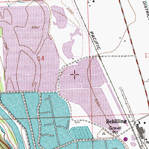 Topographic Map of 14N21W14DA__01 Well, MT