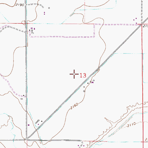 Topographic Map of 14N54E13BBA_01 Well, MT