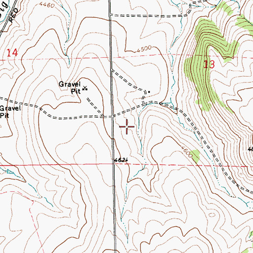 Topographic Map of 14N19E13CCB_01 Well, MT