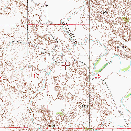 Topographic Map of 14N57E15B___01 Well, MT