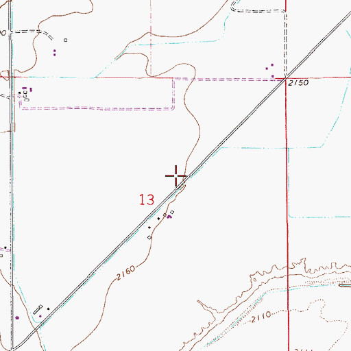 Topographic Map of 14N54E13AC__01 Well, MT