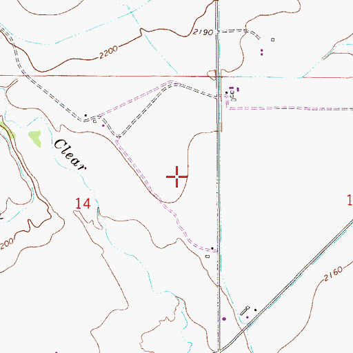Topographic Map of 14N54E14AD__01 Well, MT