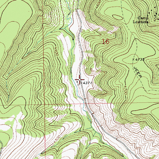 Topographic Map of 14N18E16CDB_01 Well, MT