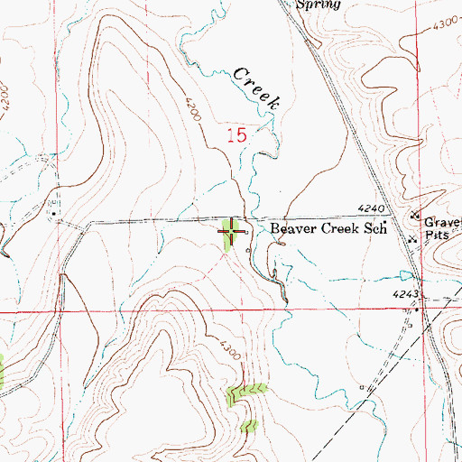 Topographic Map of 14N17E15CDA_01 Well, MT