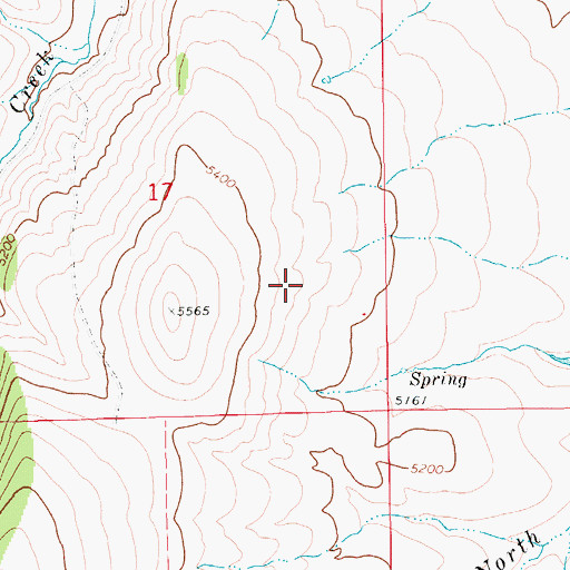 Topographic Map of 14N12E17AD__01 Spring, MT