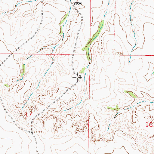 Topographic Map of 14N47E17AADB01 Well, MT