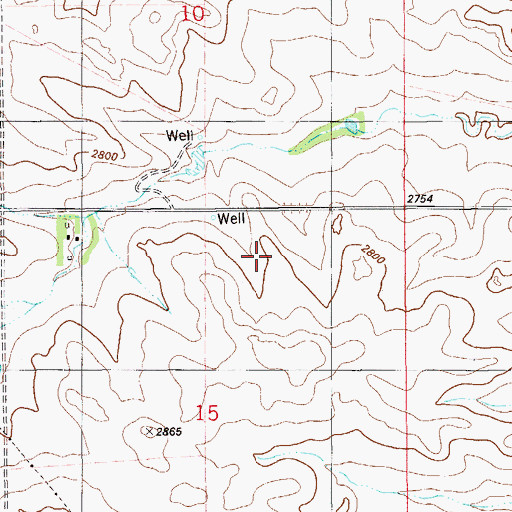 Topographic Map of 14N59E15ABBB01 Well, MT