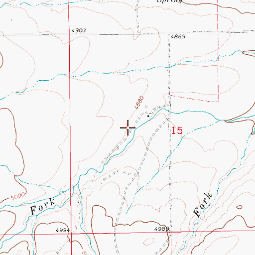 Topographic Map of 14N12E15BD__01 Well, MT
