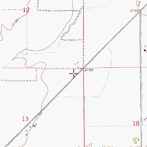 Topographic Map of 14N53E15CDBD01 Well, MT