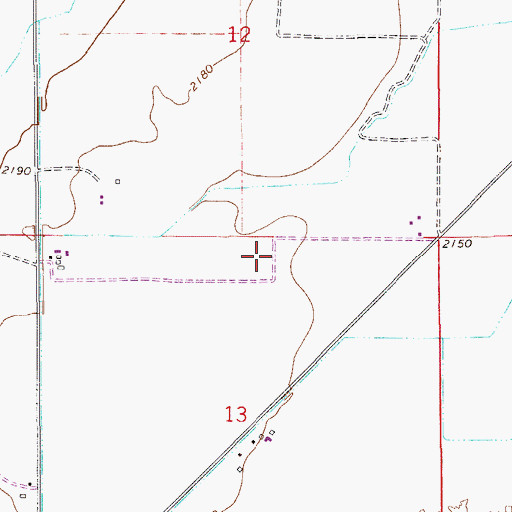 Topographic Map of 14N54E13AAA_01 Well, MT
