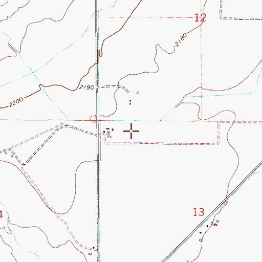 Topographic Map of 13N53E10CAAA01 Well, MT