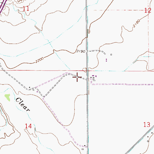 Topographic Map of 14N54E13DCD_01 Well, MT