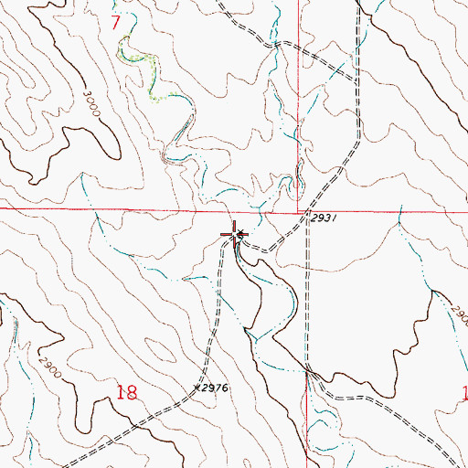 Topographic Map of 14N48E18AABD01 Well, MT