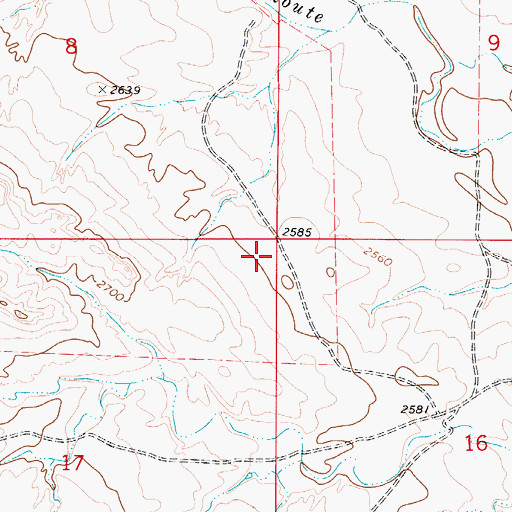 Topographic Map of 14N52E08AADA01 Well, MT