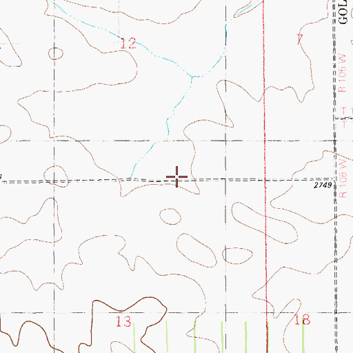 Topographic Map of 14N60E12DCC_01 Well, MT