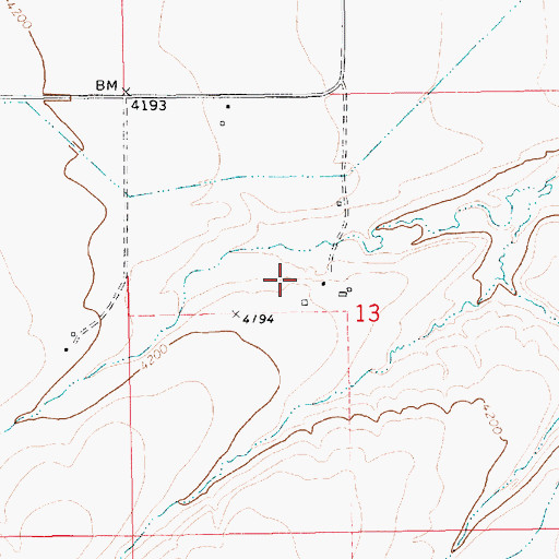 Topographic Map of 14N14E13BD__03 Spring, MT