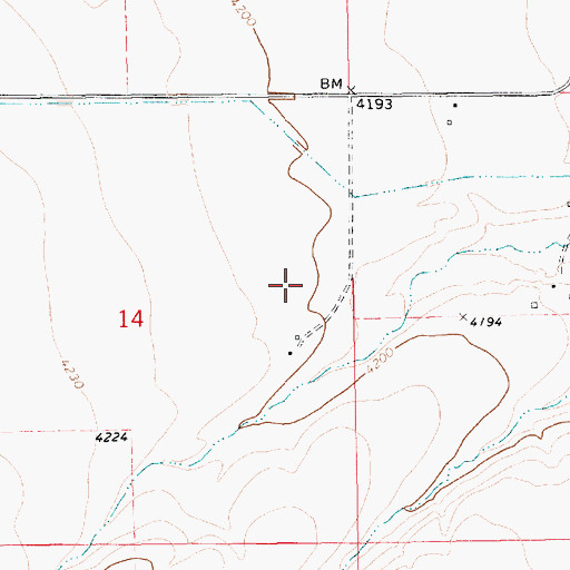 Topographic Map of 14N14E14AD__01 Spring, MT