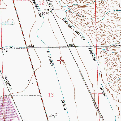 Topographic Map of 14N21W13AB__01 Well, MT