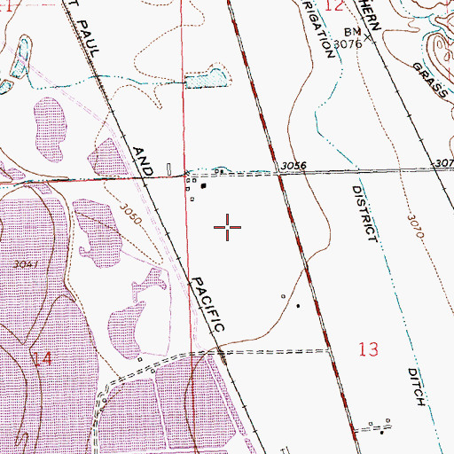 Topographic Map of 14N21W13BB__01 Well, MT