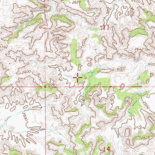 Topographic Map of 14N56E11CDCB01 Well, MT