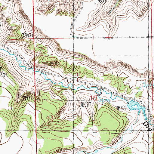 Topographic Map of 14N23E18CDB_01 Well, MT