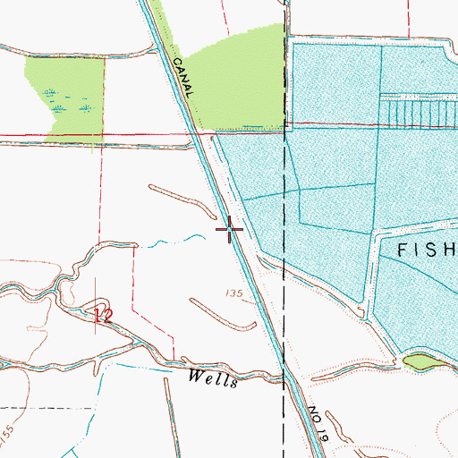 Topographic Map of Canal Number 19, AR