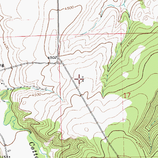 Topographic Map of 14N18E17BCA_01 Well, MT