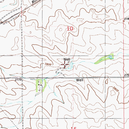 Topographic Map of 14N59E10CDA_01 Well, MT
