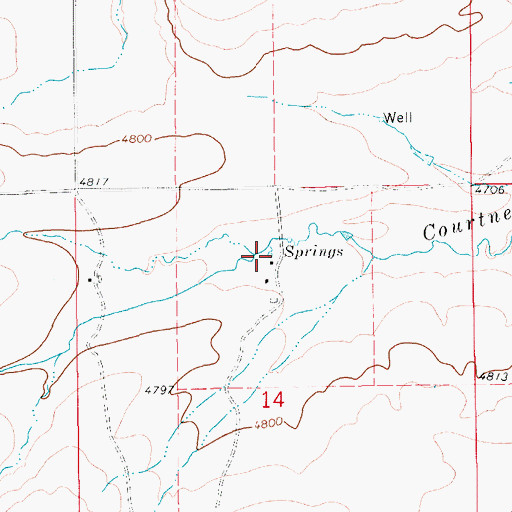 Topographic Map of 14N12E14AB__01 Spring, MT