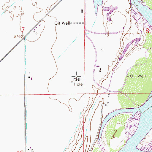 Topographic Map of 14N55E07DCB_01 Well, MT