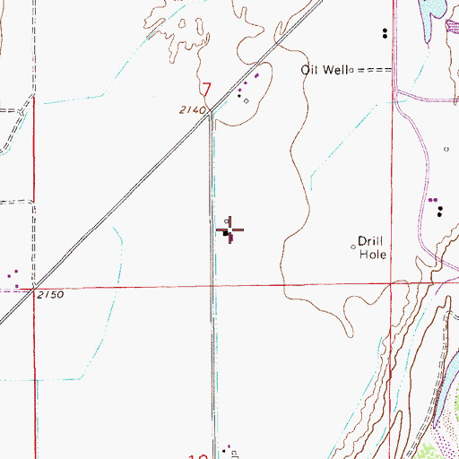 Topographic Map of 14N55E07CDD_01 Well, MT