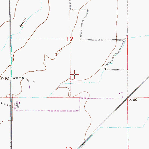 Topographic Map of 14N54E12DAA_01 Well, MT