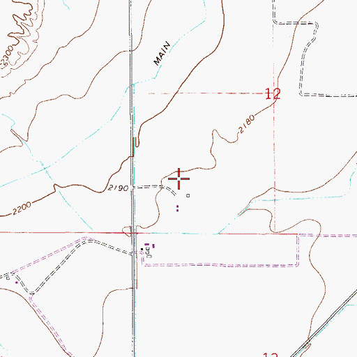 Topographic Map of 14N54E12ACC_01 Well, MT