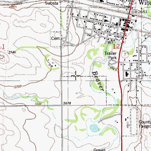 Topographic Map of 14N59E12CBD_01 Well, MT