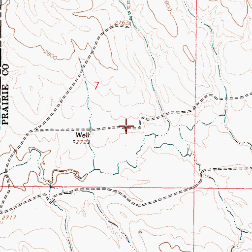 Topographic Map of 14N45E07DBDC01 Well, MT