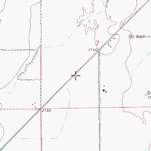Topographic Map of 14N55E07BDA_05 Well, MT